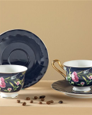 English Home Vanilla New Bone China 4 Parça 2 Kişilik Kahve Fincan Takımı 90 Ml Lacivert