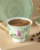 English Home Vanilla New Bone China 4 Parça 2 Kişilik Kahve Fincan Takımı 90 Ml Açık Yeşil