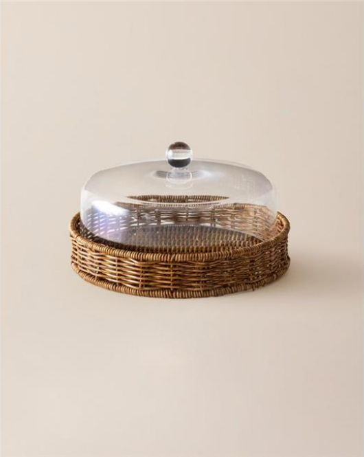 Madame Coco Lavendelle Rattan Fanus 26x5 Cm