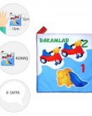 ENA Rakamlar Kumaş Sessiz Kitap T051 - Bez Kitap , Eğitici Oyuncak , Yumuşak ve Hışırtılı