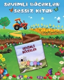 ENA Sevimli Böcekler Kumaş Sessiz Kitap T054 - Bez Kitap , Eğitici Oyuncak , Yumuşak ve Hışırtılı