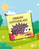 ENA Orman Hayvanları Kumaş Sessiz Kitap T055 - Bez Kitap , Eğitici Oyuncak , Yumuşak ve Hışırtılı