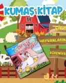 ENA Çiftlik Hayvanları Kumaş Sessiz Kitap T058 - Bez Kitap , Eğitici Oyuncak , Yumuşak ve Hışırtılı