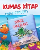 ENA Deniz Canlıları Kumaş Sessiz Kitap T059 - Bez Kitap , Eğitici Oyuncak , Yumuşak ve Hışırtılı