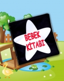 ENA Bebek Siyah-Beyaz Kumaş Sessiz Kitap T060 - Bez Kitap , Eğitici Oyuncak , Yumuşak ve Hışırtılı