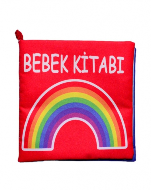 ENA Bebek Renkli Kumaş Sessiz Kitap T061 - Bez Kitap , Eğitici Oyuncak , Yumuşak ve Hışırtılı