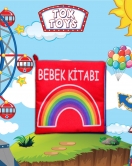 ENA Bebek Renkli Kumaş Sessiz Kitap T061 - Bez Kitap , Eğitici Oyuncak , Yumuşak ve Hışırtılı