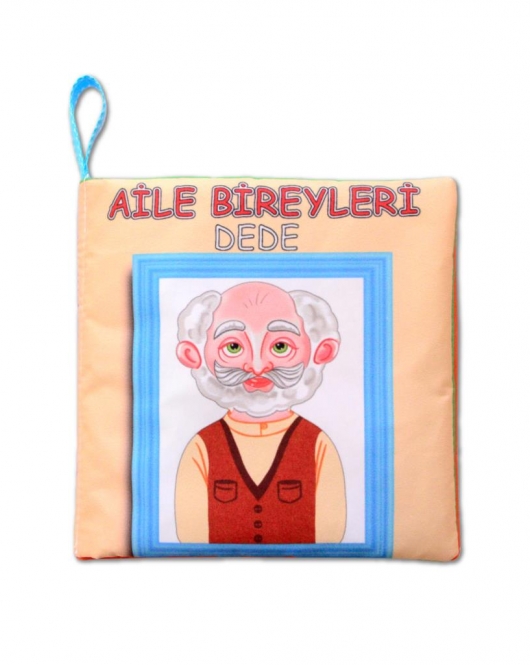 ENA Aile Bireyleri Sessiz Kumaş Kitap T109 - Bez Kitap , Eğitici Oyuncak , Yumuşak ve Hışırtılı