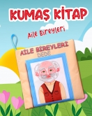 ENA Aile Bireyleri Sessiz Kumaş Kitap T109 - Bez Kitap , Eğitici Oyuncak , Yumuşak ve Hışırtılı