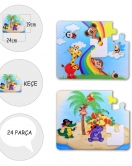 ENA Gökkuşağı 3+ Keçe Yapboz - 3 Yaş Puzzle T042