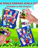 2 Set - 20 Parça ENA Meslekler ve Aile Üyeleri 20 Parça Parmak Kukla T752 T762