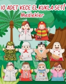 10 Parça ENA Meslekler El Kukla Set , Eğitici Oyuncak