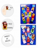 2 Set - 20 Parça ENA Emojiler ve Meslekler Parmak Kukla T106 T762