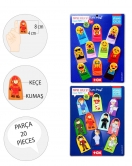 2 Set - 20 Parça ENA Emojiler ve Meslekler Parmak Kukla T106 T761