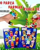 2 Set - 20 Parça ENA Emojiler ve Vahşi Hayvanlar Parmak Kukla T106 T782