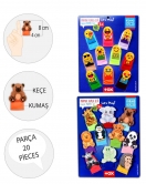 2 Set - 20 Parça ENA Emojiler ve Vahşi Hayvanlar Parmak Kukla T106 T782