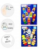 2 Set - 20 Parça ENA Emojiler ve Vahşi Hayvanlar Parmak Kukla T106 T781