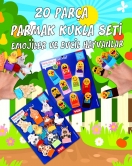 2 Set - 20 Parça ENA Emojiler ve Evcil Hayvanlar Parmak Kukla T106 T772