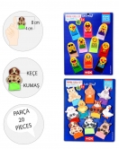 2 Set - 20 Parça ENA Emojiler ve Evcil Hayvanlar Parmak Kukla T106 T772