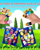 2 Set - 20 Parça ENA Emojiler ve Evcil Hayvanlar Parmak Kukla T106 T771