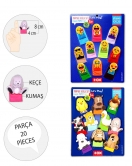 2 Set - 20 Parça ENA Emojiler ve Evcil Hayvanlar Parmak Kukla T106 T771