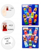 2 Set - 20 Parça ENA Emojiler ve Aile Bireyleri Parmak Kukla T106 T752