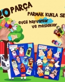 2 Set - 20 Parça ENA Evcil Hayvanlar ve Meslekler Parmak Kukla T772 T762