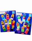 2 Set - 20 Parça ENA Emojiler ve Sebzeler Parmak Kukla T106 T104