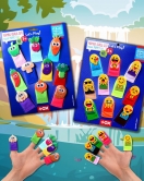 2 Set - 20 Parça ENA Emojiler ve Sebzeler Parmak Kukla T106 T104