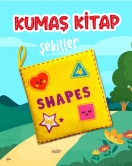 ENA İngilizce Şekiller Kumaş Sessiz Kitap E131 - Bez Kitap , Eğitici Oyuncak , Yumuşak ve Hışırtılı