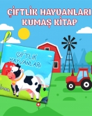 ENA Çiftlik Hayvanları Kumaş Sessiz Kitap T134 - Bez Kitap , Eğitici Oyuncak , Yumuşak ve Hışırtılı