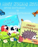 2 Kitap ENA Çiftlik Hayvanları ve Orman Hayvanlar Kumaş Sessiz Kitap T134 T055 - Bez Kitap , Eğitici Oyuncak , Yumuşak ve Hışırtılı