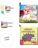 2 Kitap ENA Çiftlik Hayvanlar ve Orman Hayvanları Kumaş Sessiz Kitap T058 T055 - Bez Kitap , Eğitici Oyuncak , Yumuşak ve Hışırtılı