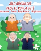 4 Parça ENA Aile Büyükleri El Kukla Set , Eğitici Oyuncak