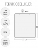 2 Set - 72 Parça Zıt Kavramlar ve Gölge Eşleştirme Keçe Cırtlı Duvar Panoları , Eğitici Oyuncak