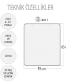 3 Set - 87 Parça Az - Çok , Büyük - Küçük Meyve ve Sıradakini Biliyorum Oyunu Keçe Cırtlı Duvar Panoları , Eğitici Oyuncak