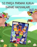 ENA Safari Hayvanları 10 Parça Parmak Kukla Set T223