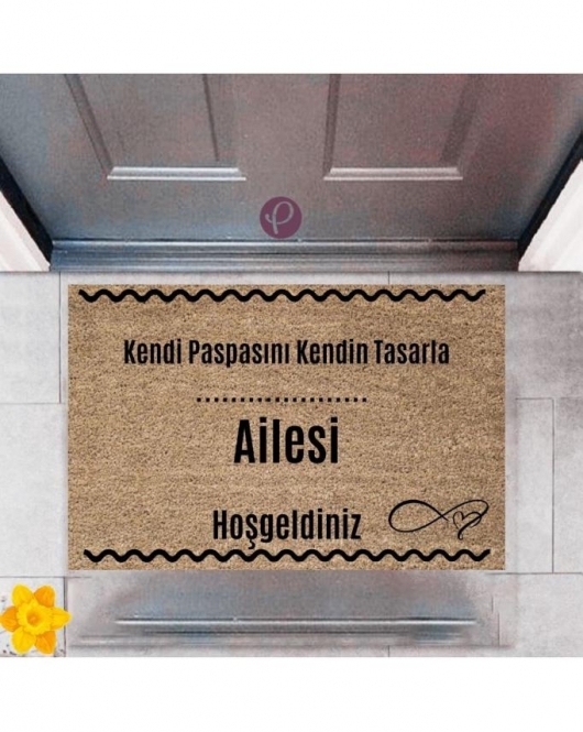 Kapı Önü Paspası Dekoratif Dijital Baskı Ailesi P-2513