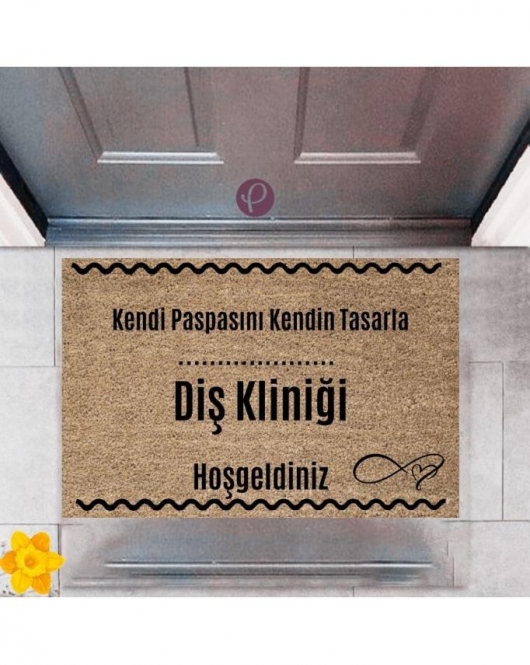 Kapı Önü Paspası Dekoratif Dijital Baskı Diş Kliniği P-2539