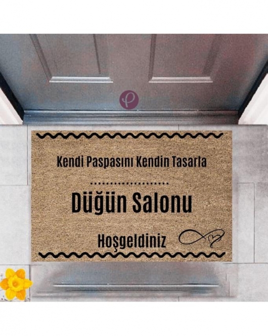 Kapı Önü Paspası Dekoratif Dijital Baskı Düğün Salonu P-2517