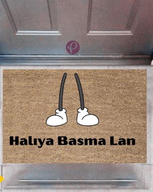 Kapı Önü Paspası Dekoratif Dijital Baskı Halıya Basma Lan P-2383