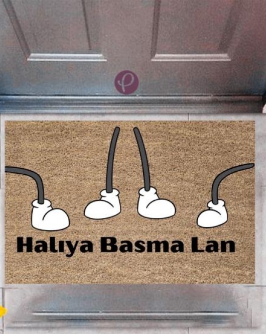 Kapı Önü Paspası Dekoratif Dijital Baskı Halıya Basma Lan P-2384