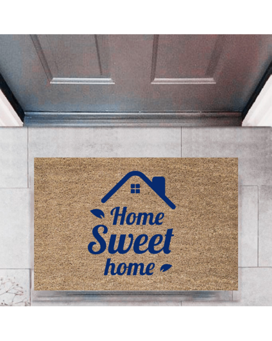 Kapı Önü Paspası Dekoratif Dijital Baskı Home Sweet Home P-2321