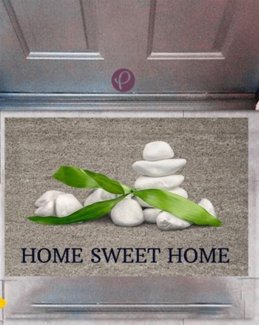 Kapı Önü Paspası Dekoratif Dijital Baskı Home Sweet Home P-2457