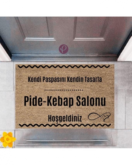 Kapı Önü Paspası Dekoratif Dijital Baskı Pide-Kebap Salonu P-2553