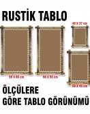 RUSTİK IŞIKLI Soyut Kanvas Rustik Tablo K