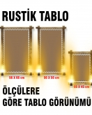 rustik ampullu ışıklı Kanvas Rustik Tablo