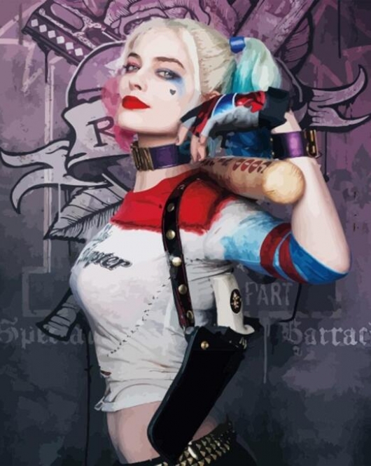 Kanvas Harley Quinn 2 Sayılarla Boyama Seti Rulo