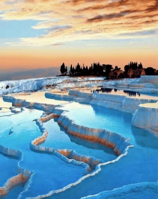 Kanvas Pamukkale Sayılarla Boyama Seti Kasnaklı