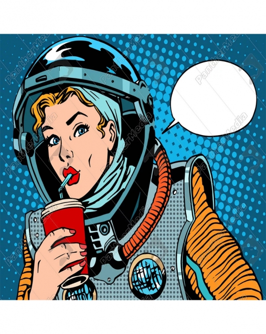 Kanvas Popart Astronot Sayılarla Boyama Seti Rulo